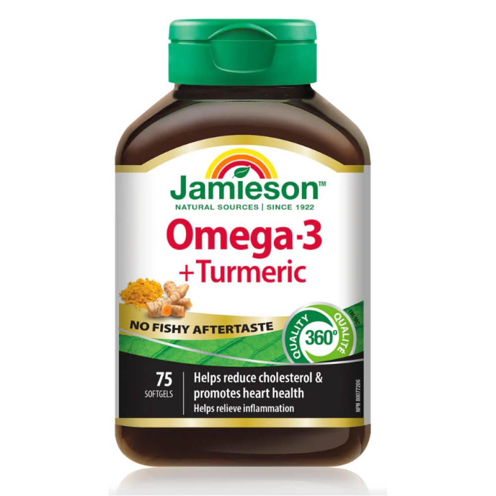 Jamieson Omega 3+Turmeric Softgels 75`S
